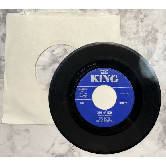 Earl Bostic Song of India / Let's Move Out 45 Rhythm & Blues King 5309 - Picture 3 of 4